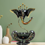 Black Metal Lord Ganesha Tea Light Holder