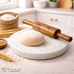 10 Inch White Marble Chakla Belan Set