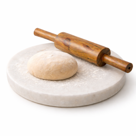 10 Inch White Marble Chakla Belan Set