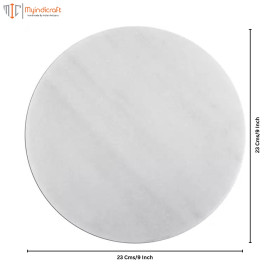 9 Inch White Marble Chakla Belan Set