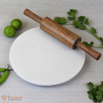 9 Inch White Marble Chakla Belan Set