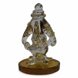 Double Sided Brass Shade Crystal Ganesha Idol for Car Dashboard, Office and Home Decor