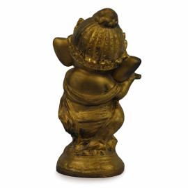 Gold Plated Lord Ganesha Idol Standing Playing Flute