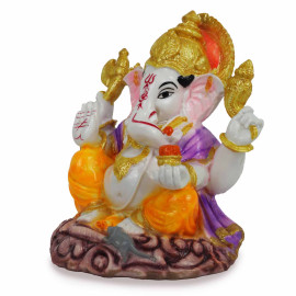 Handpainted Lord Ganesha Idol for Home Decor, Office and Temple
