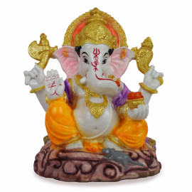 Handpainted Lord Ganesha Idol for Home Decor, Office and Temple