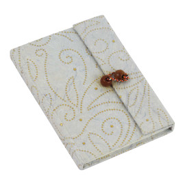 Grey Hand Work Small Journal Diary with Node Buttons