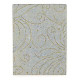 Grey Hand Work Small Journal Diary with Node Buttons