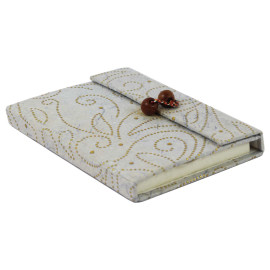 Grey Hand Work Small Journal Diary with Node Buttons