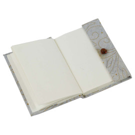 Grey Hand Work Small Journal Diary with Node Buttons