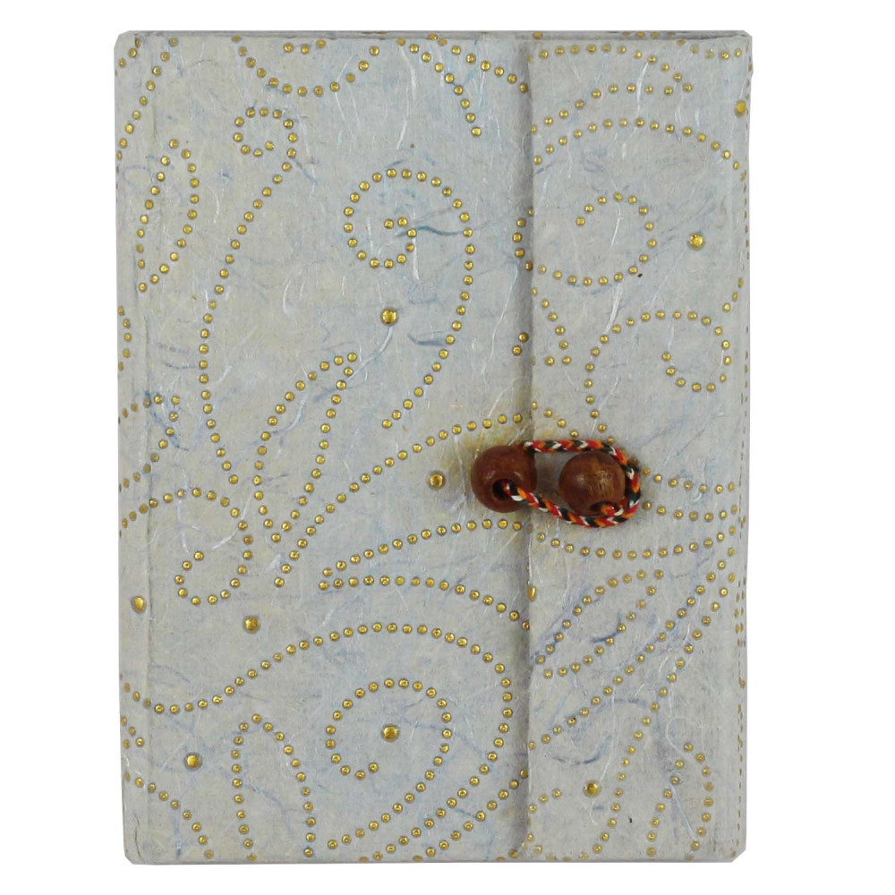Grey Hand Work Small Journal Diary with Node Buttons