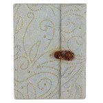 Grey Hand Work Small Journal Diary with Node Buttons