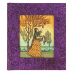 Lady in Garden Purple Unique Handpainted Journal Diary