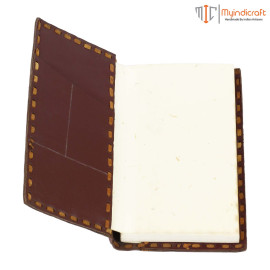 Leather Stitched with Pouch Small Journal Diary