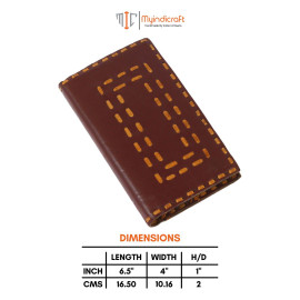 Leather Stitched with Pouch Small Journal Diary