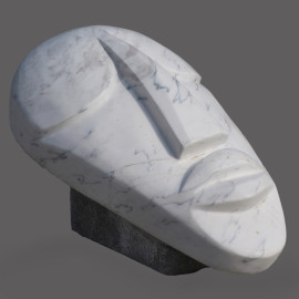 Carved Face | Italian Marble Modern Art