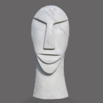 Carved Face with Neck | Italian Marble Modern Art