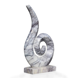 Snail Figure Italian Statuario Marble Modern Art