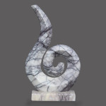 Snail Figure Italian Statuario Marble Modern Art