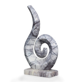 Snail Figure Italian Statuario Marble Modern Art