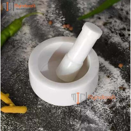 4x3 Inch White Marble Mortal and Pestle Set for Kitchen
