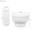 4x3 Inch White Marble Mortal and Pestle Set for Kitchen