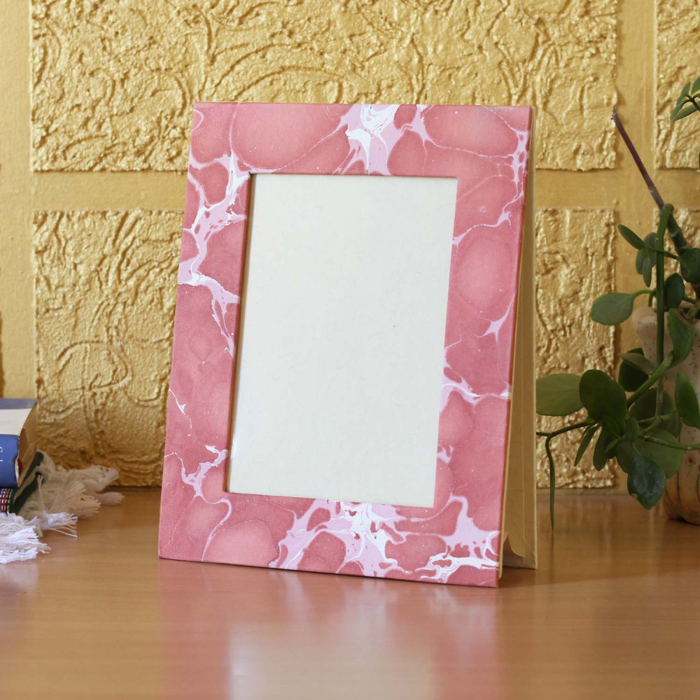 Magenta Color Printed Handmade Photo Frames 