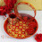 Red Small Flowers Karwa Chauth Thali Set