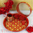 Red Small Flowers Karwa Chauth Thali Set